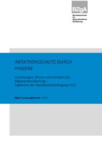 Titelseite des Forschungsberichts "Infektionsschutz durch Hygiene 2023"