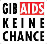 1987
"Kampagnen- Logo "Gib Aids keine Chance"
